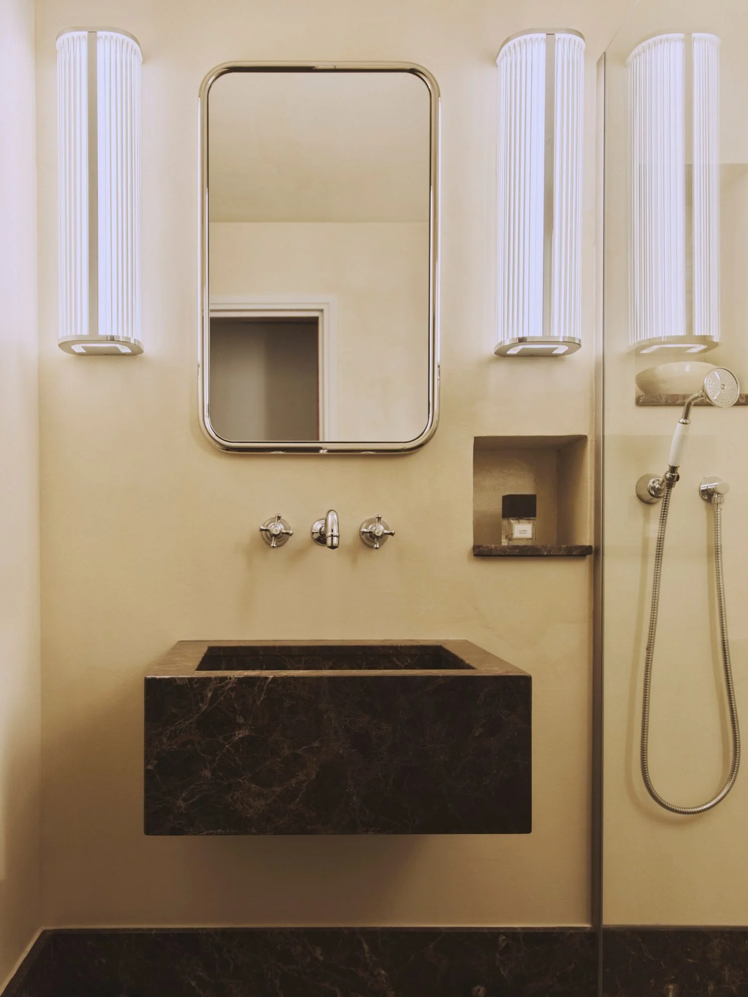 Image may contain Sink Sink Faucet and Indoors