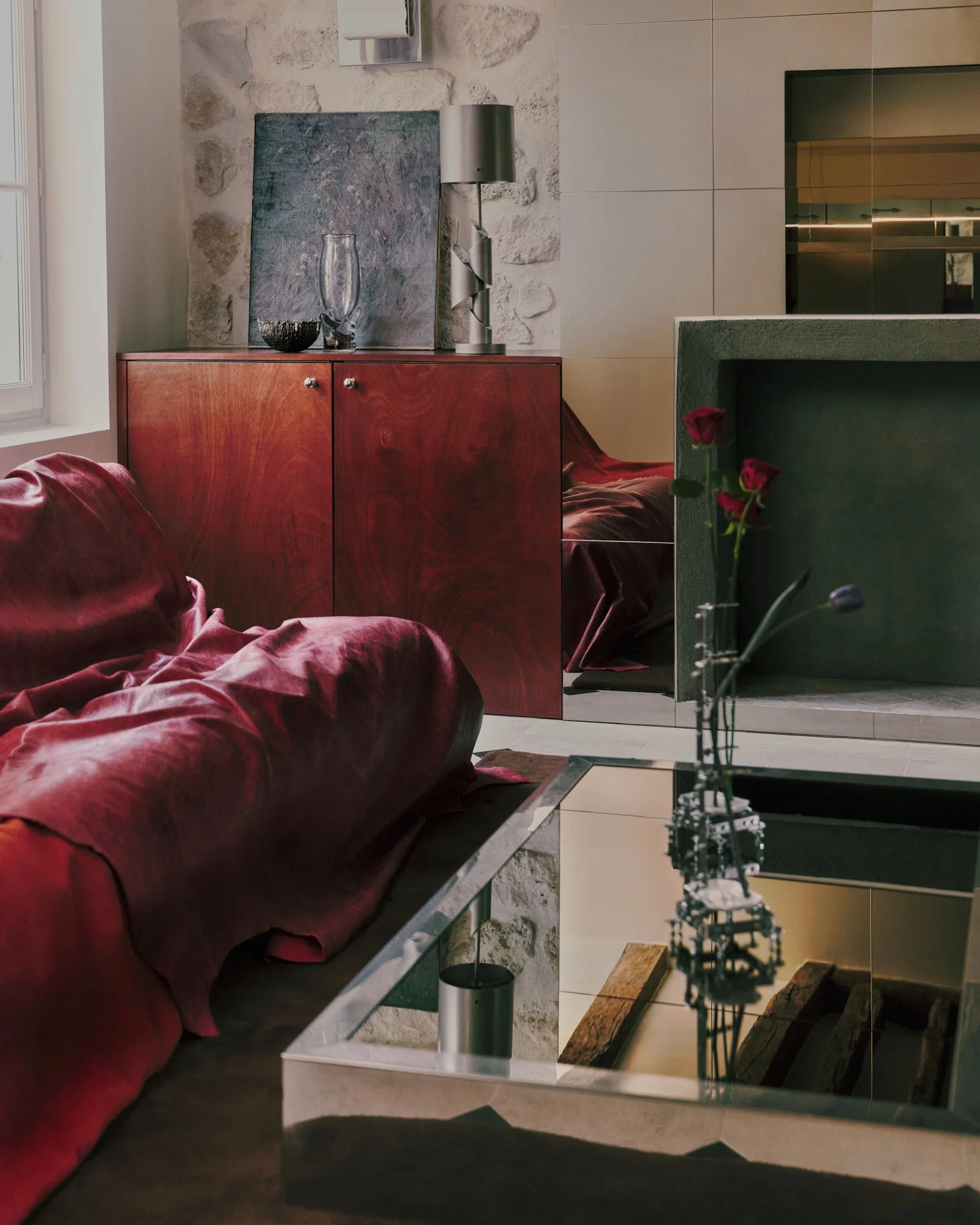 Image may contain Indoors Interior Design Couch Furniture Architecture Building Living Room Room and Home Decor