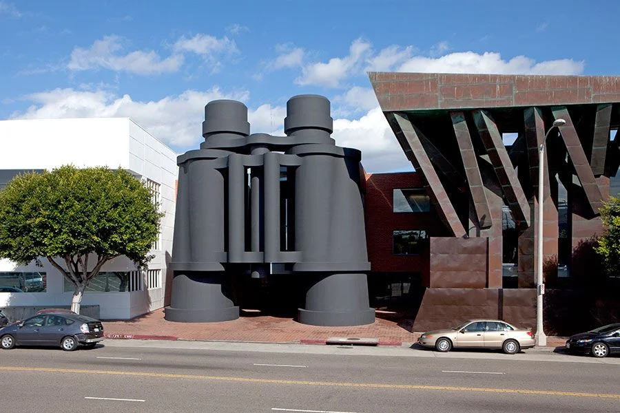 a building that looks like Binoculars