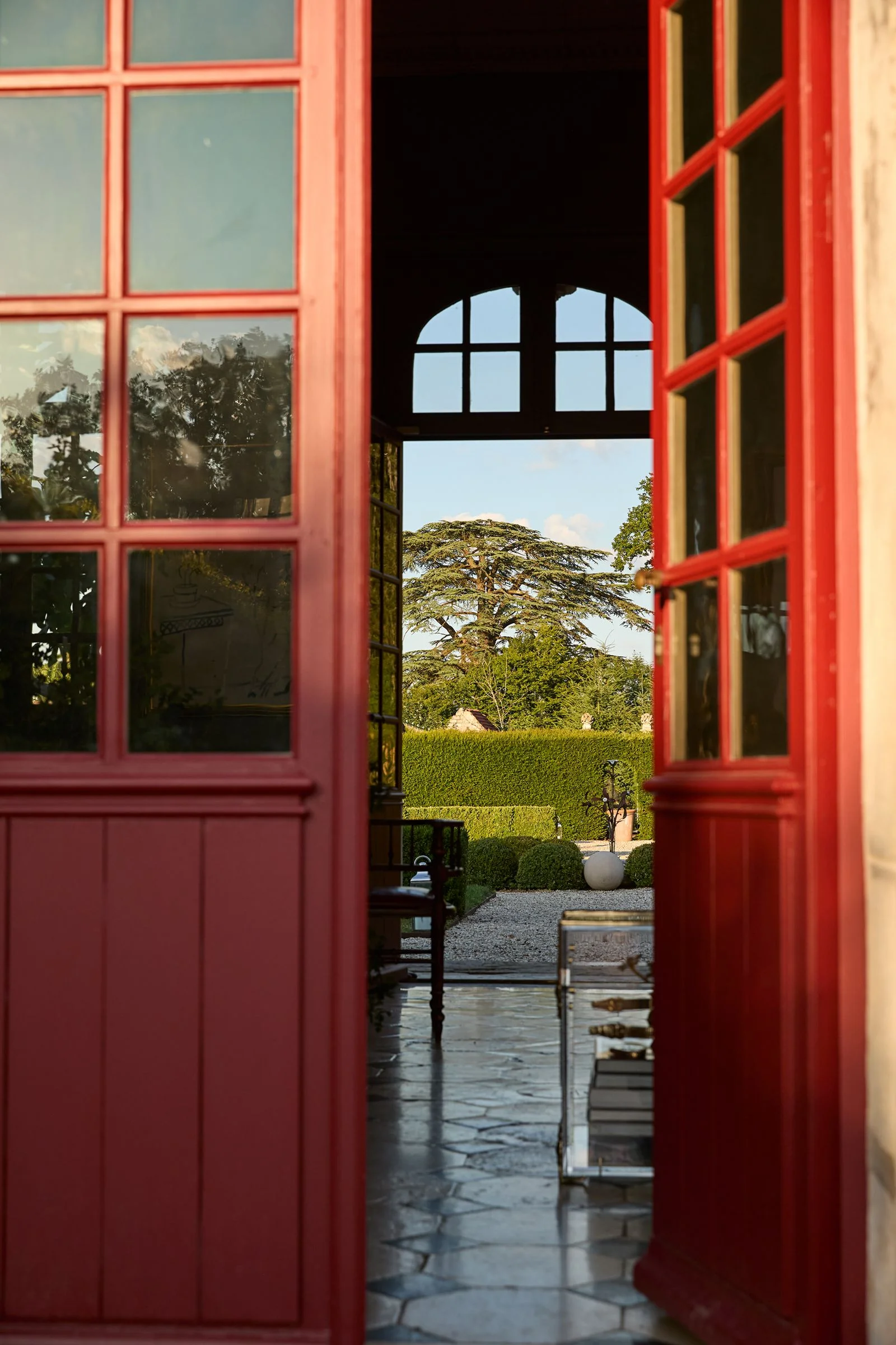 Image may contain French Window Window and Person