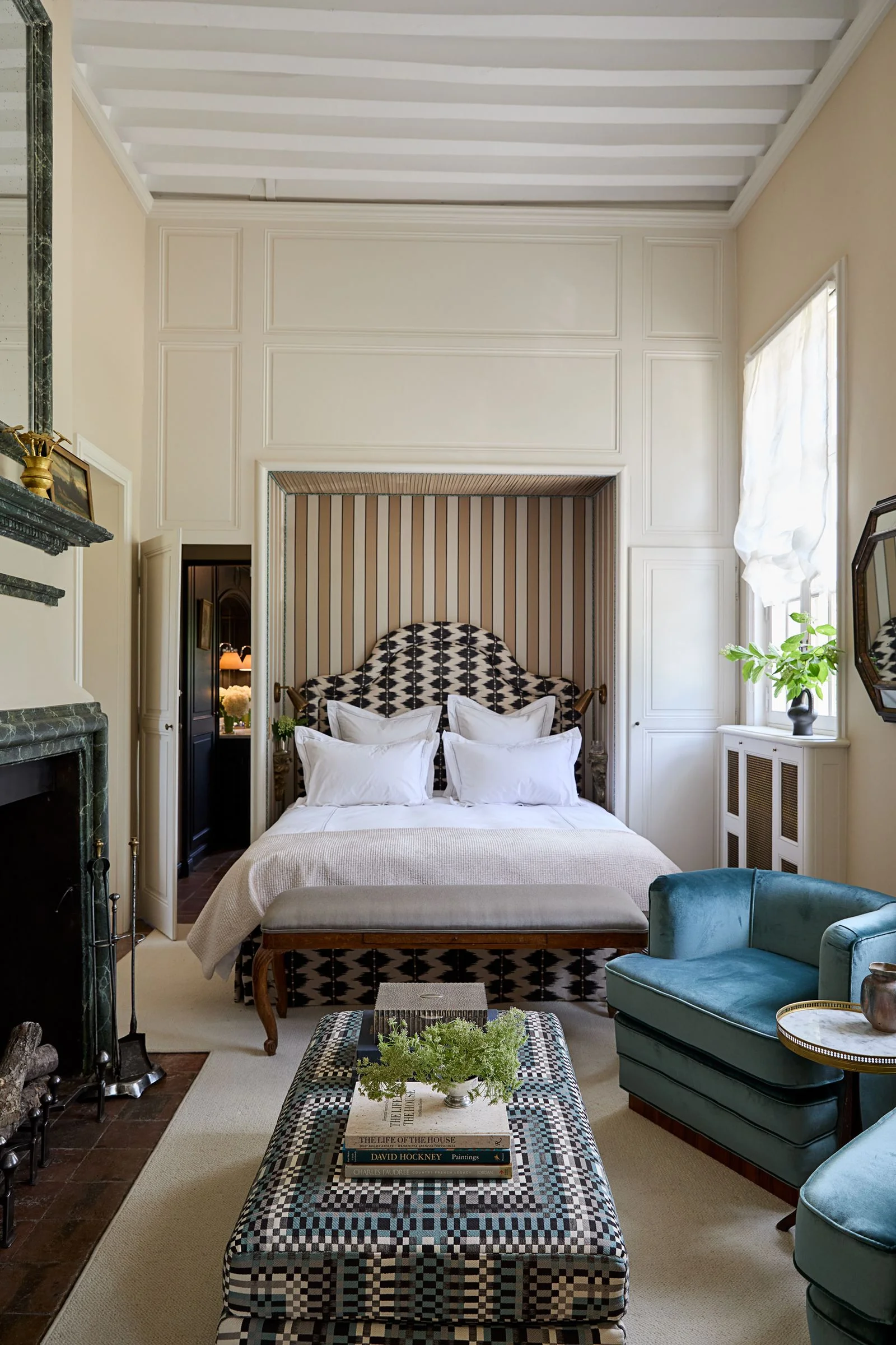 Image may contain Indoors Interior Design Home Decor Cushion Furniture Bed Bedroom Room and Pillow