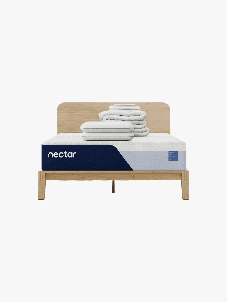 Bamboo Bed and Mattress Bundle