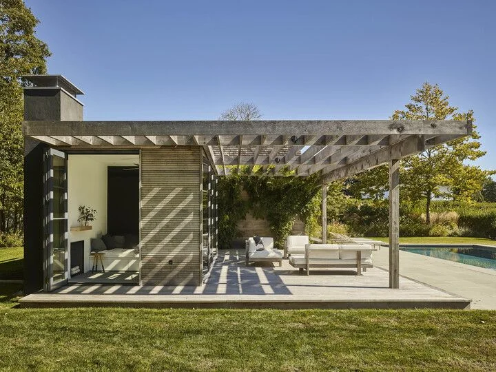 Image may contain Architecture Building House Housing Porch Patio and Pergola