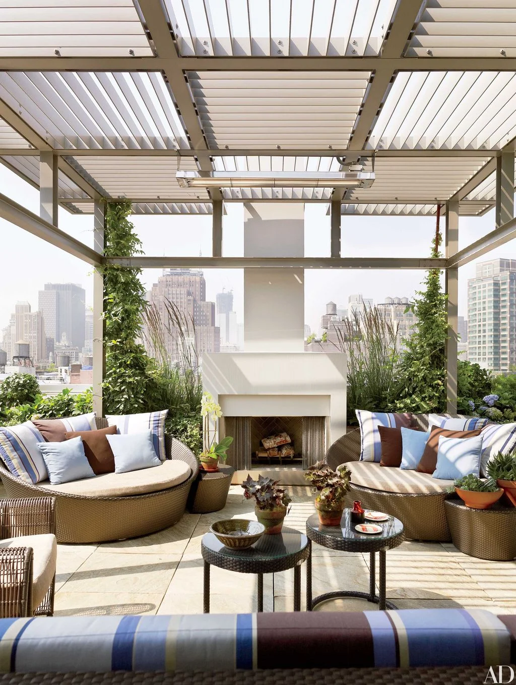 Image may contain Furniture Table Coffee Table Porch Couch Living Room Indoors Room Patio and Interior Design