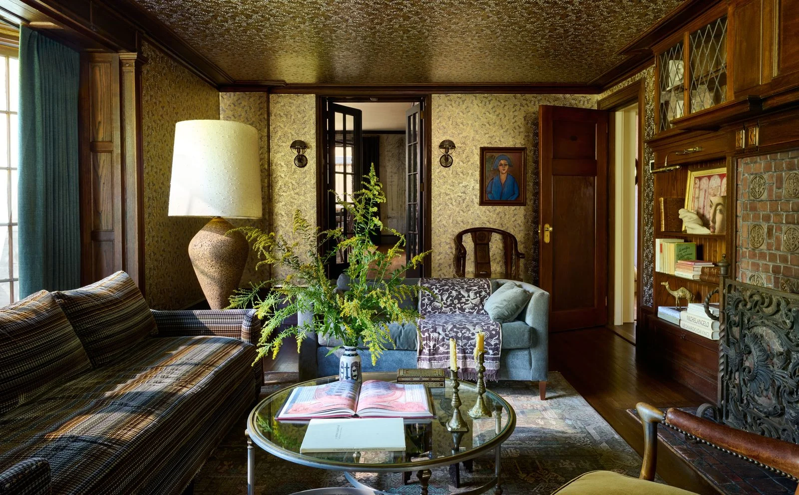 Image may contain Sir John Tenniel Couch Furniture Architecture Building Indoors Living Room Room and Home Decor