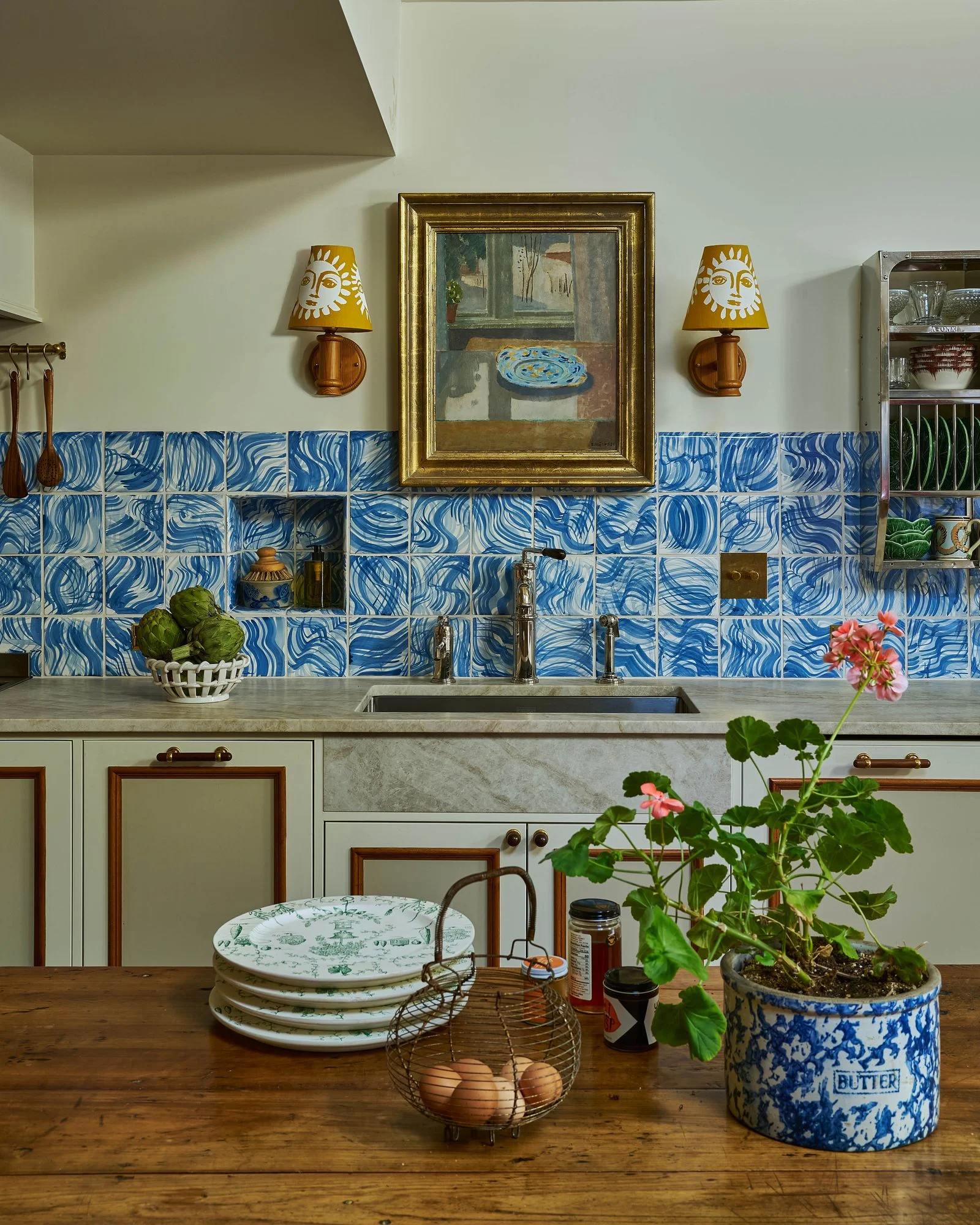 Image may contain Indoors Interior Design Sink Sink Faucet and Plant