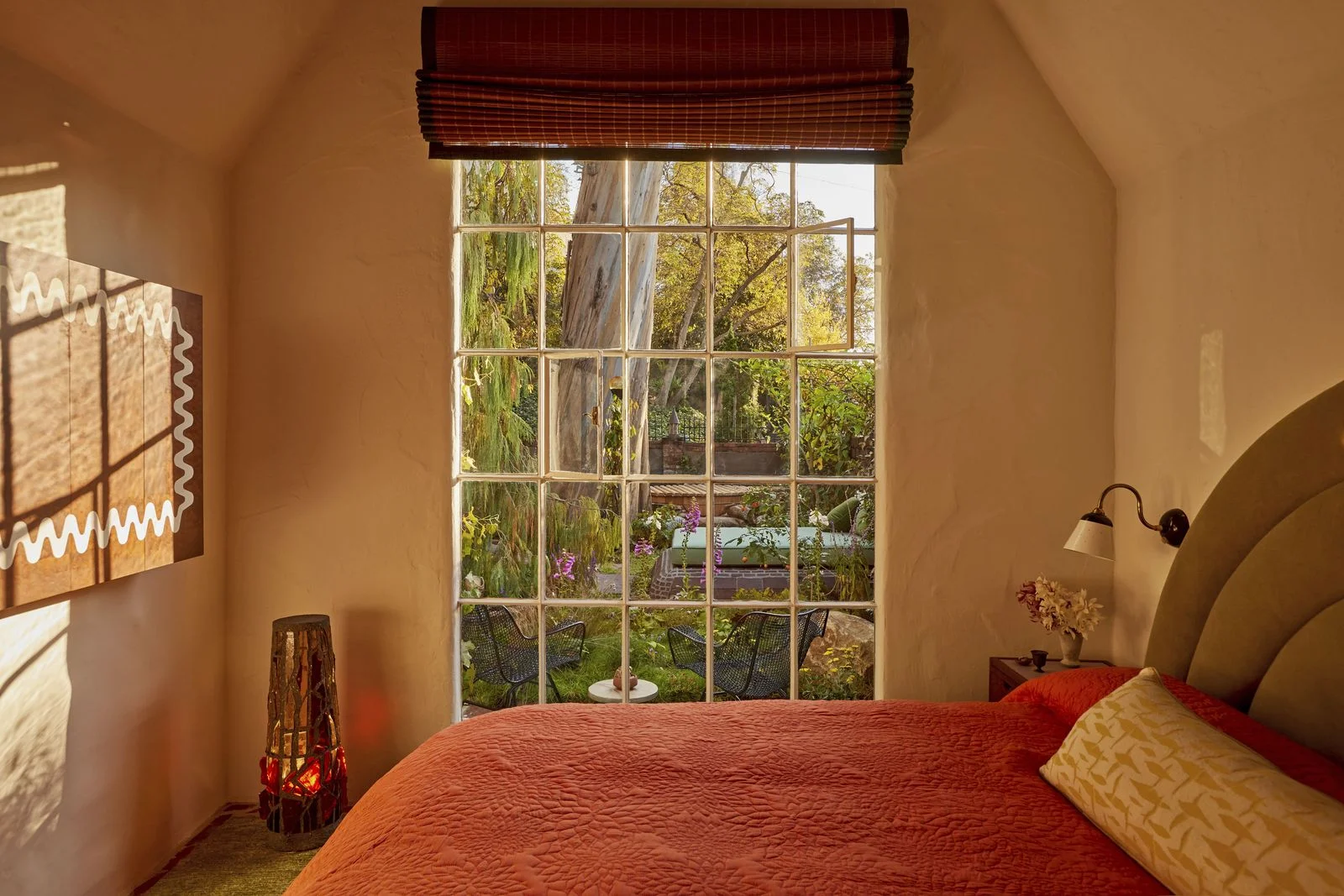 Image may contain Window Chair Furniture Bed French Window Architecture and Building