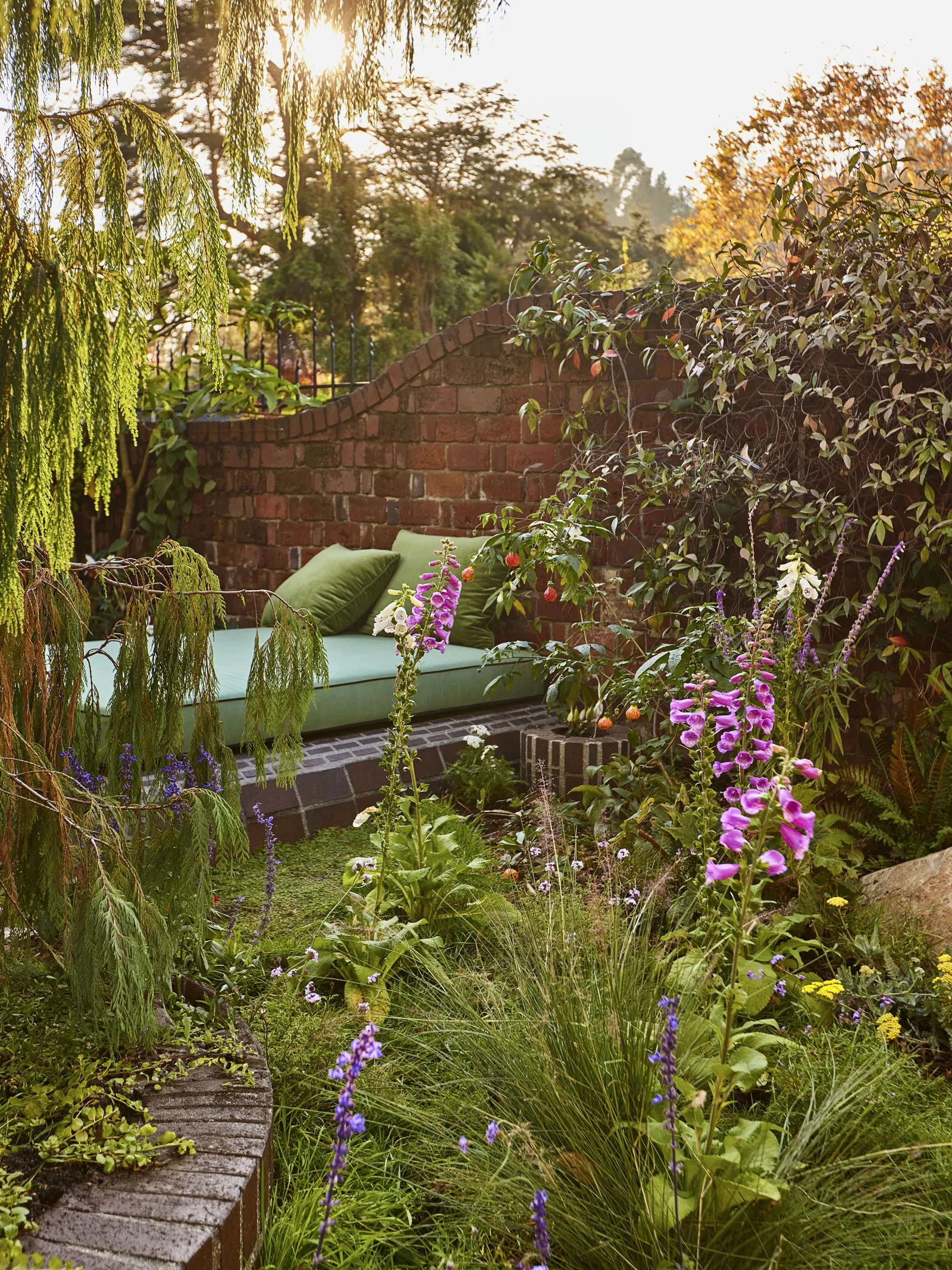 Image may contain Garden Nature Outdoors Cushion Home Decor Backyard Yard Plant Vegetation Couch and Furniture