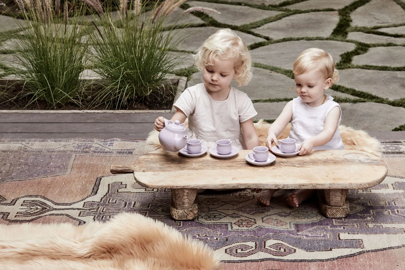 two little girls playing