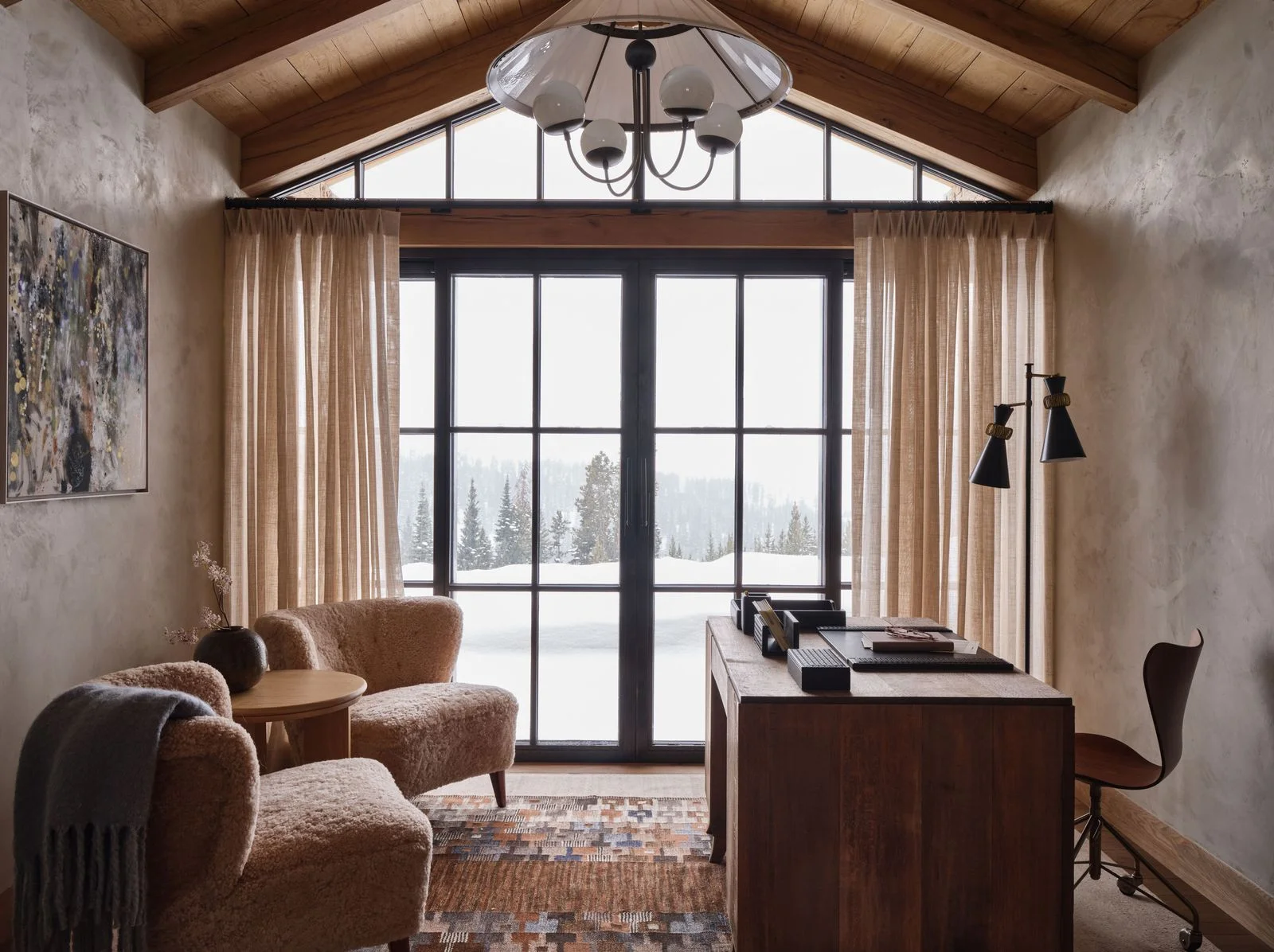 Image may contain Door French Window Window Indoors Interior Design Chandelier Lamp Architecture and Building