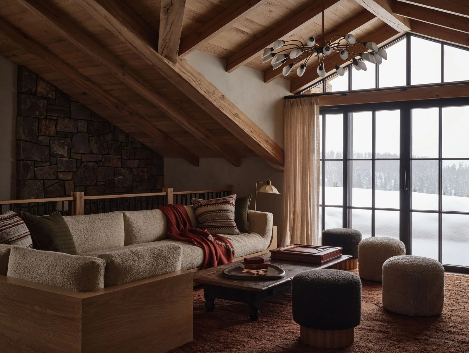 Image may contain Indoors Interior Design Architecture Building Furniture Living Room Room Home Decor and Wood