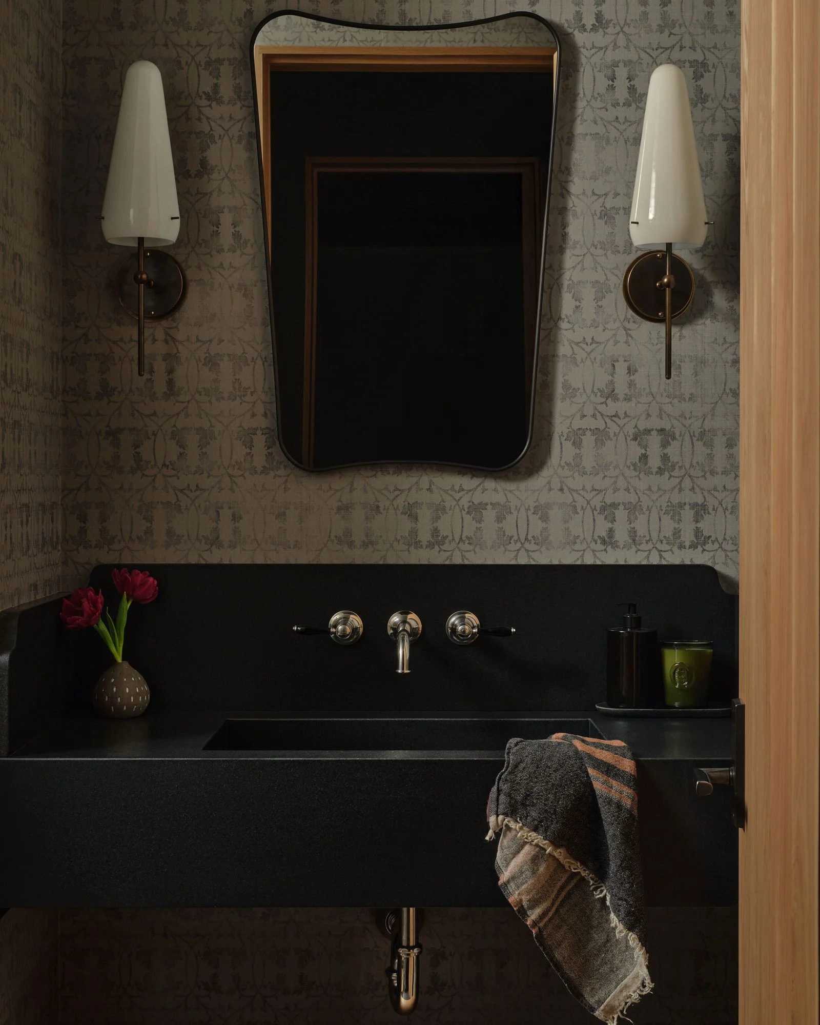 Image may contain Sink Sink Faucet Lamp and Cup