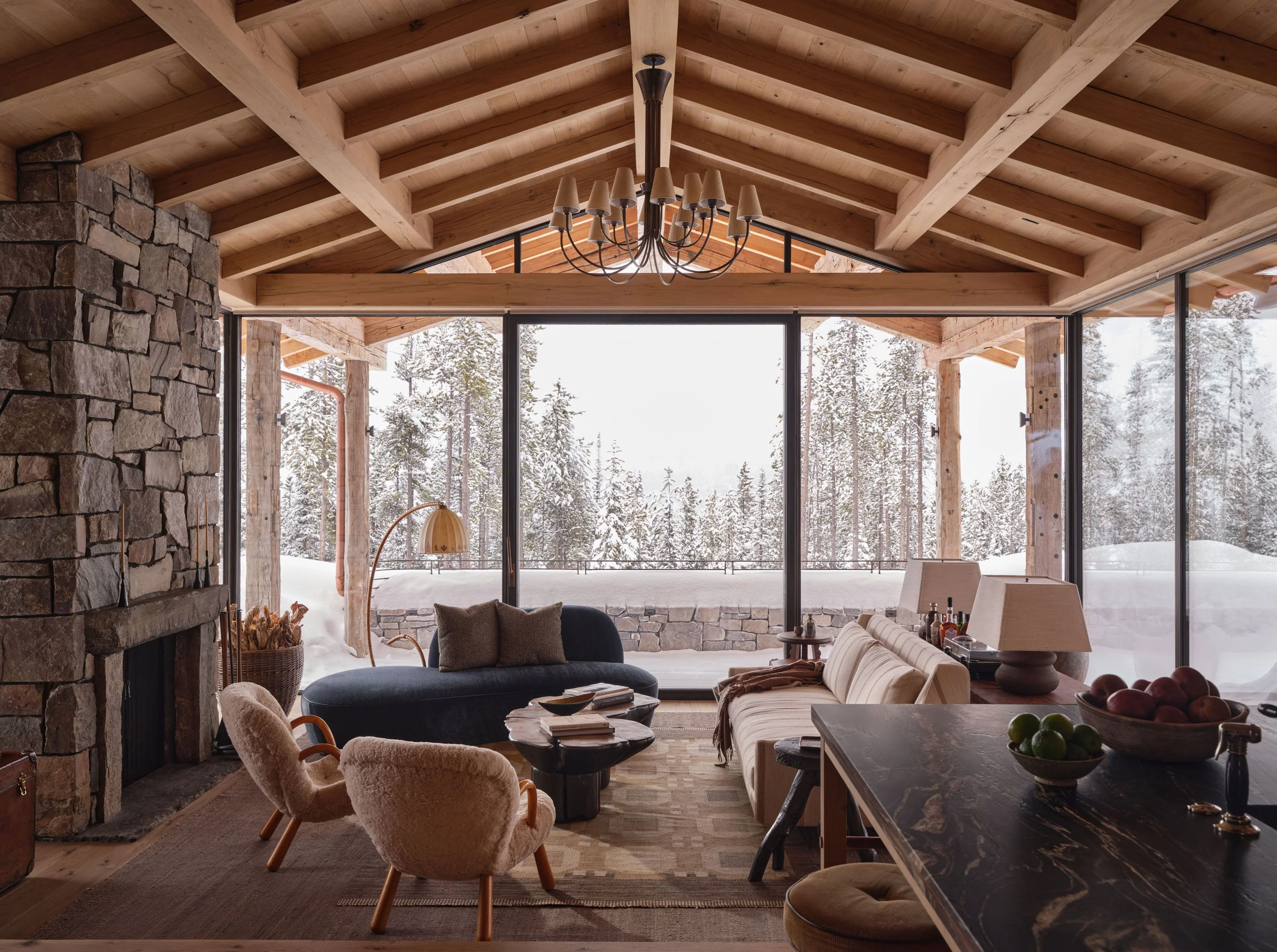 For This Yellowstone Club Mountain Retreat, The Designer Started With the Guest Houses