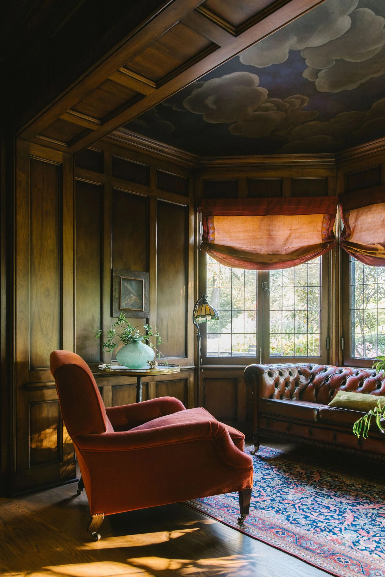 Image may contain Indoors Interior Design Window Furniture Couch Bay Window Home Decor Chair and Architecture