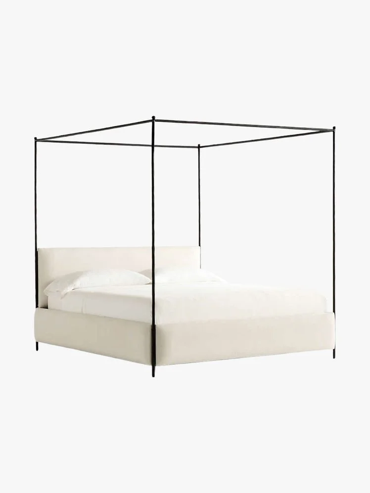 Image may contain: Furniture, Bed, and Canopy