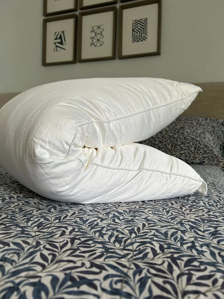Pillow folded in half.