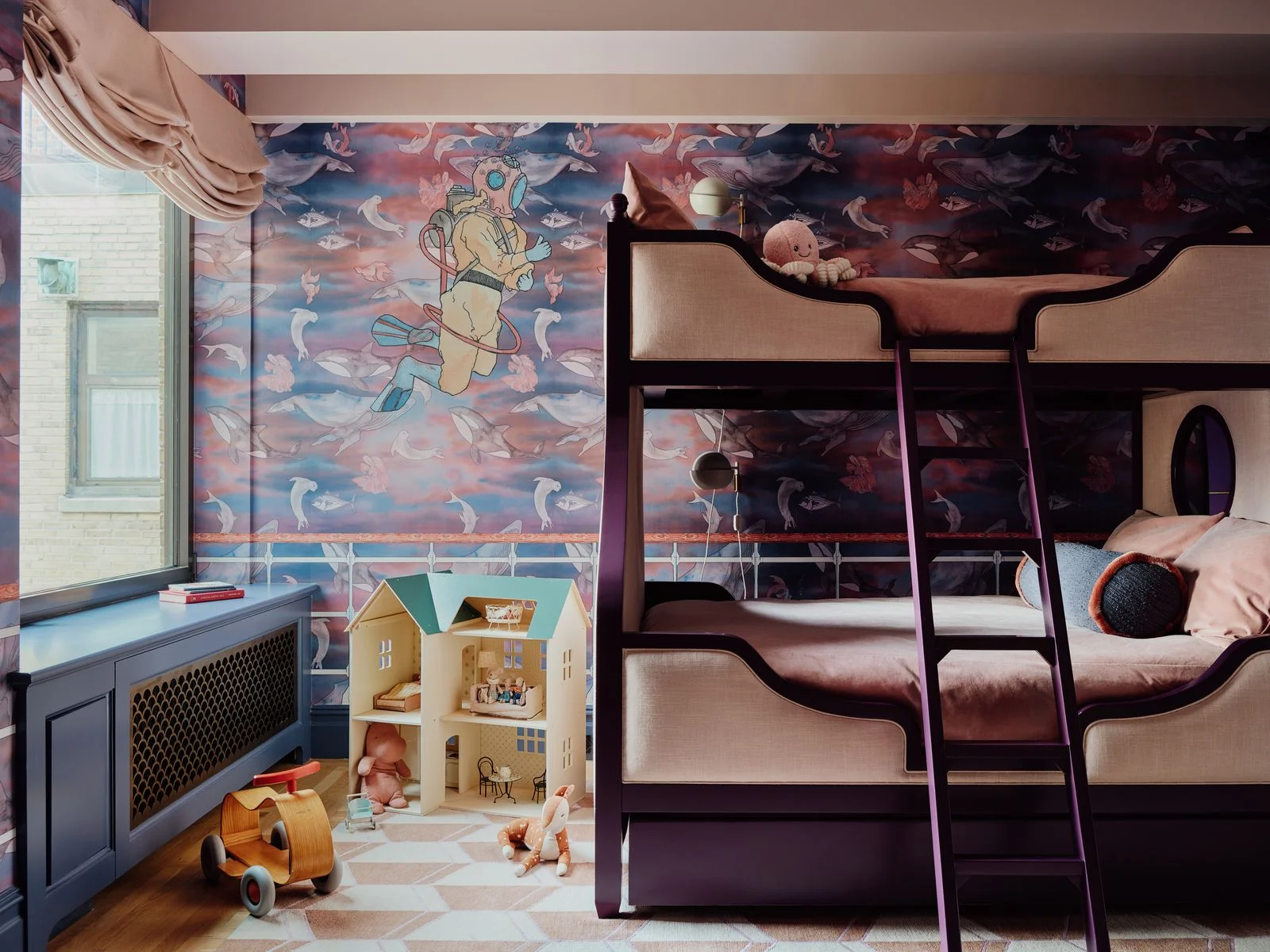 Image may contain Furniture Bed Bunk Bed Bedroom Indoors Room Home Decor Interior Design and Dorm Room