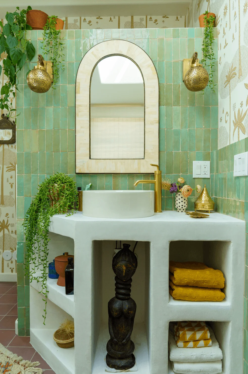 Image may contain Sink Sink Faucet Plant Indoors and Interior Design