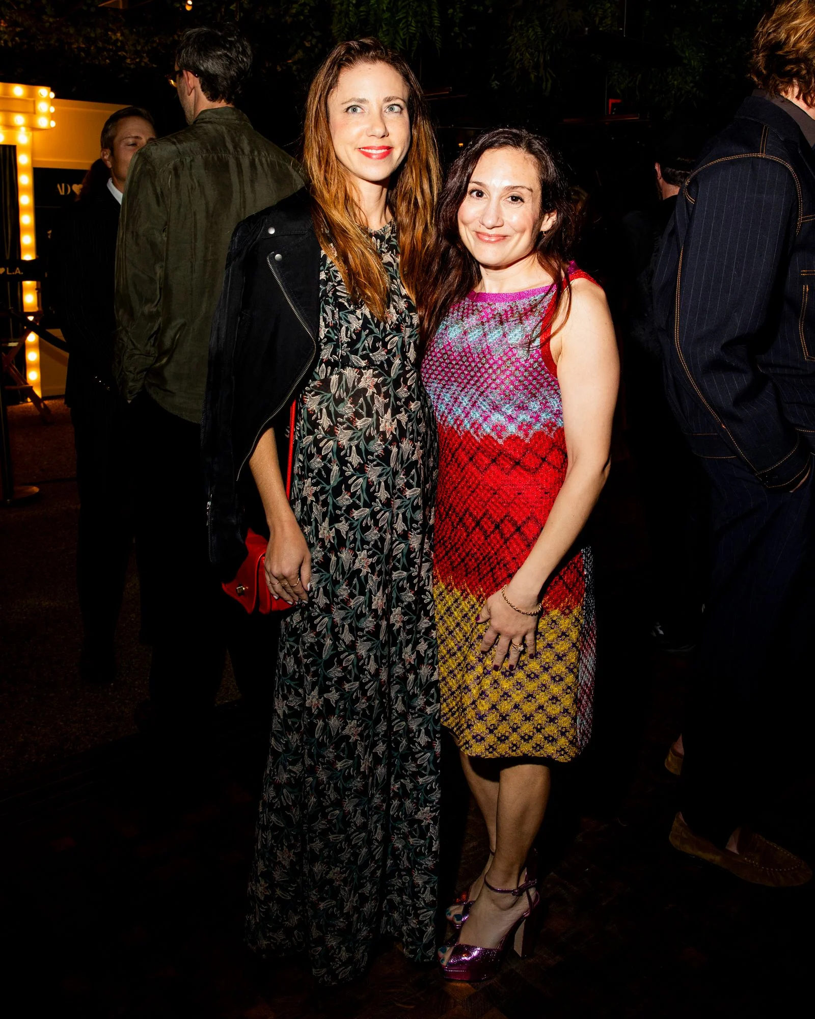 Image may contain Lucy DeVito Denise Nicholas Joe Hill Adult Person Urban Photobombing Clothing Dress and Footwear