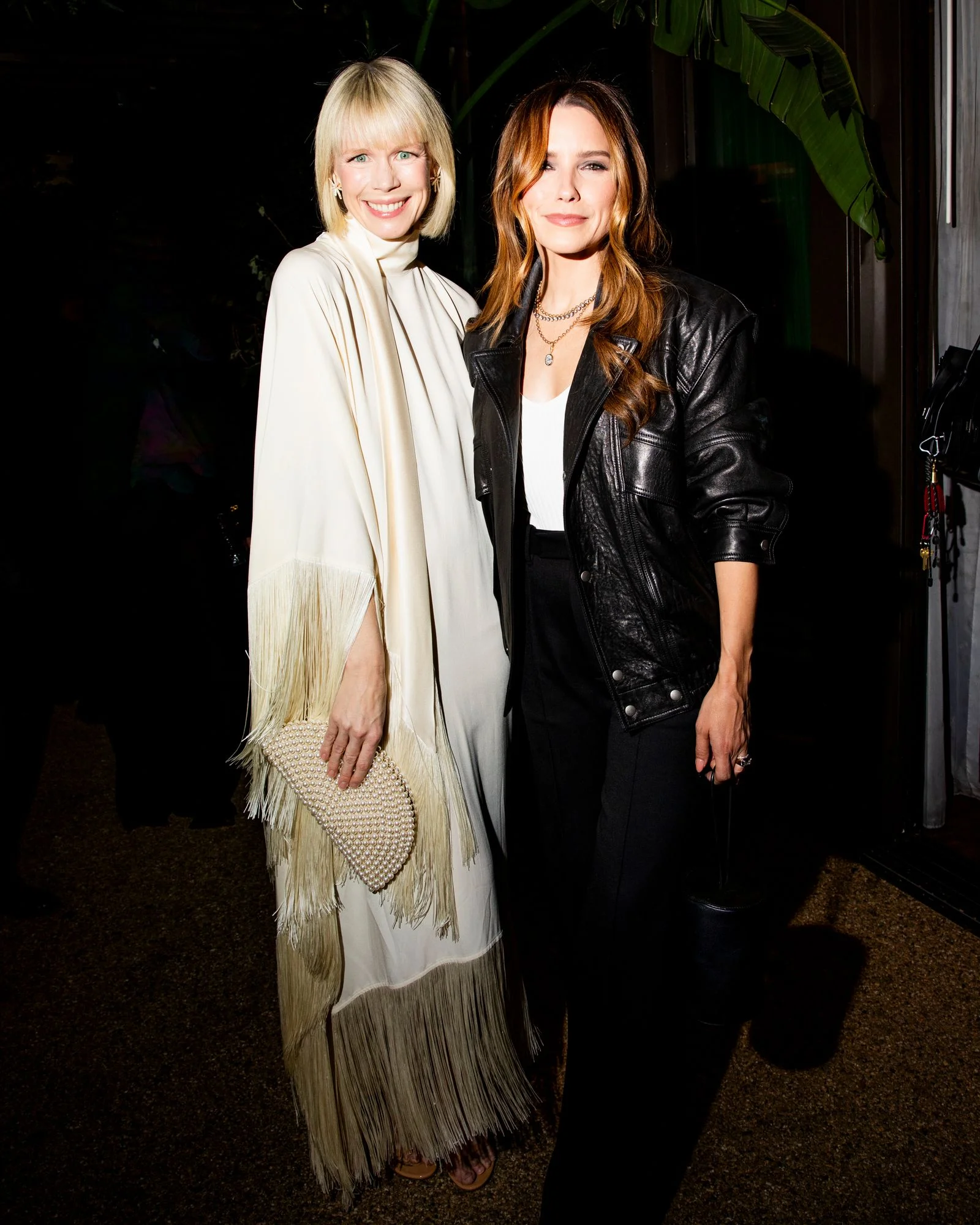 Image may contain Sophia Bush Erin Fetherston Clothing Coat Jacket Adult Person Face Head and Fashion