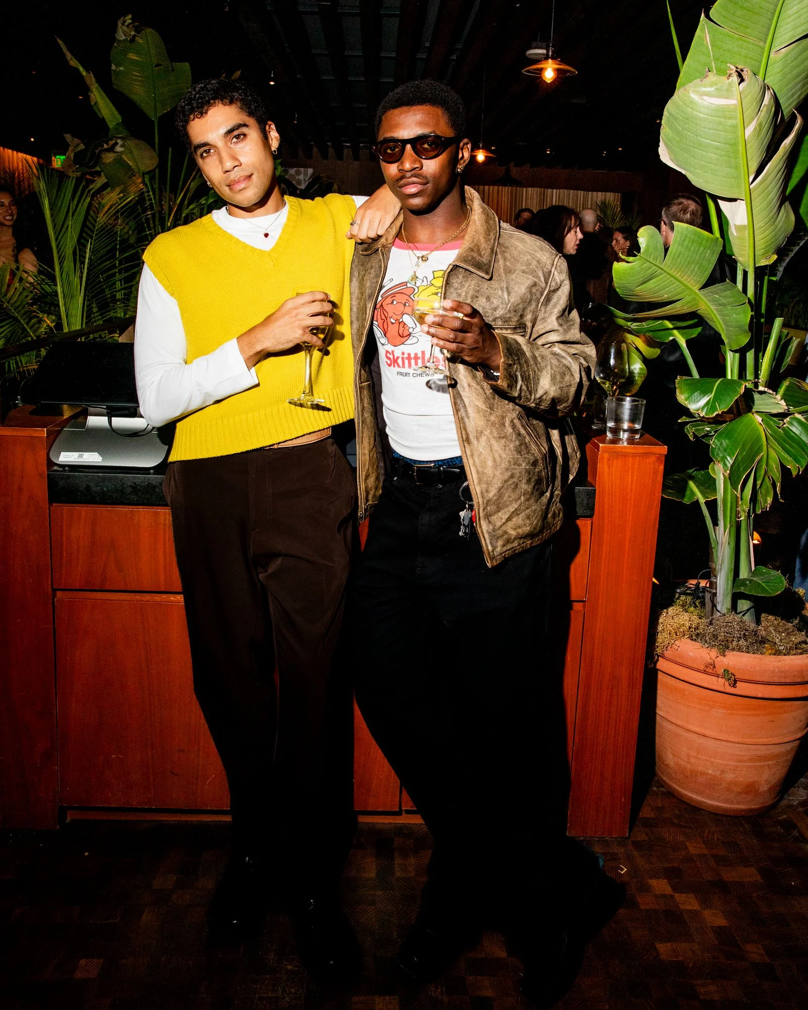 Image may contain Moryk Fofana Plant Potted Plant Accessories Sunglasses Adult Person Clothing Coat and Jacket