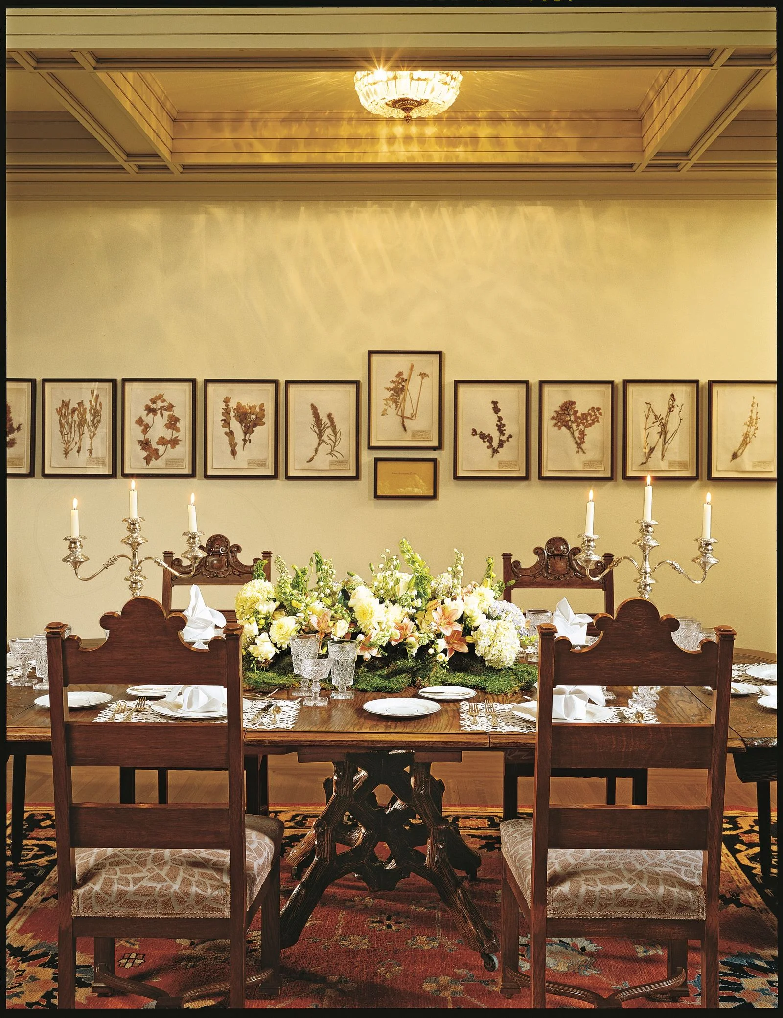 Image may contain Architecture Building Dining Room Dining Table Furniture Indoors Room Table and Home Decor