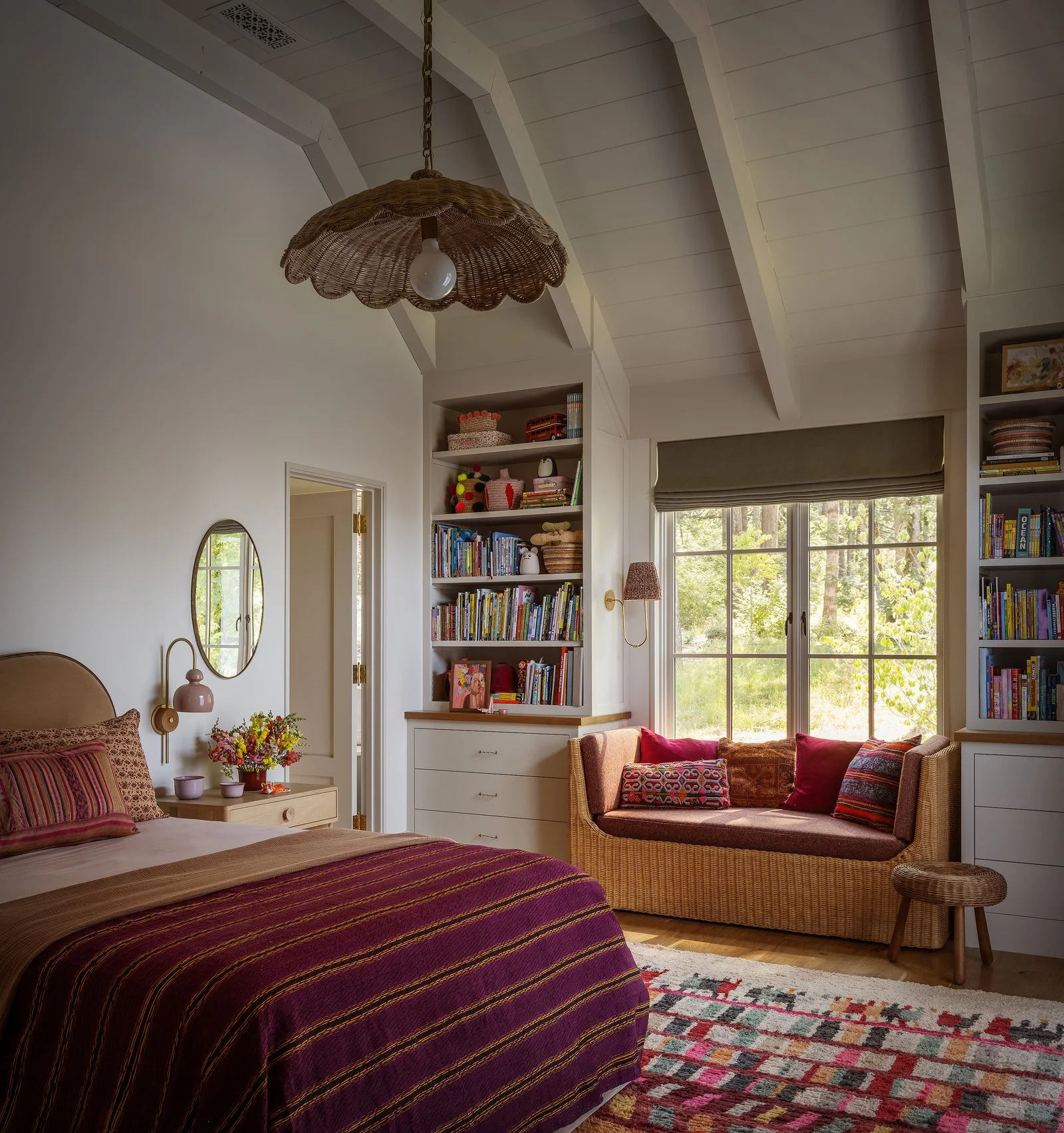 Image may contain Home Decor Lamp Indoors Interior Design Furniture Window Bed and Chandelier