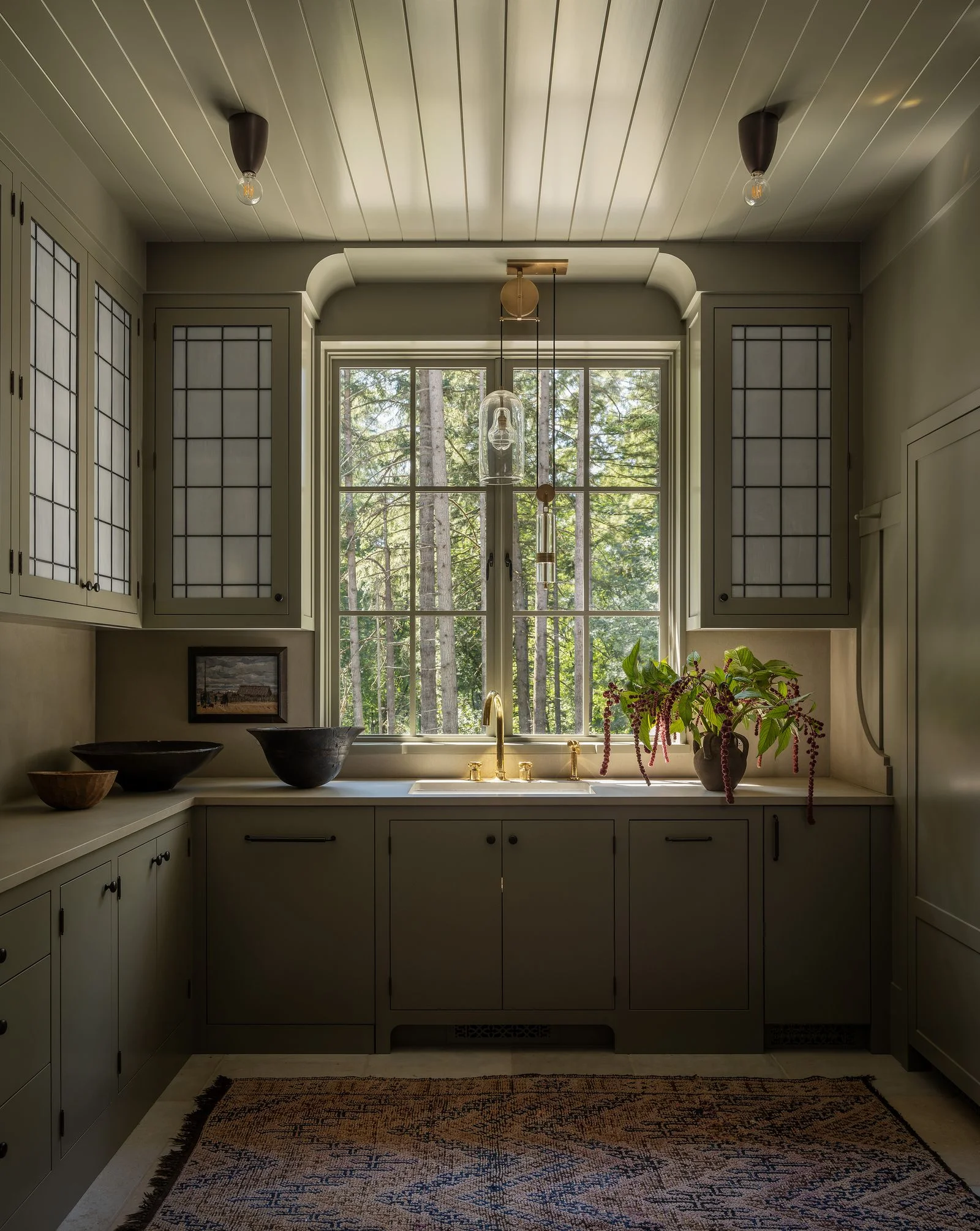 Image may contain Window Indoors Interior Design Home Decor Rug Sink Sink Faucet and Lamp