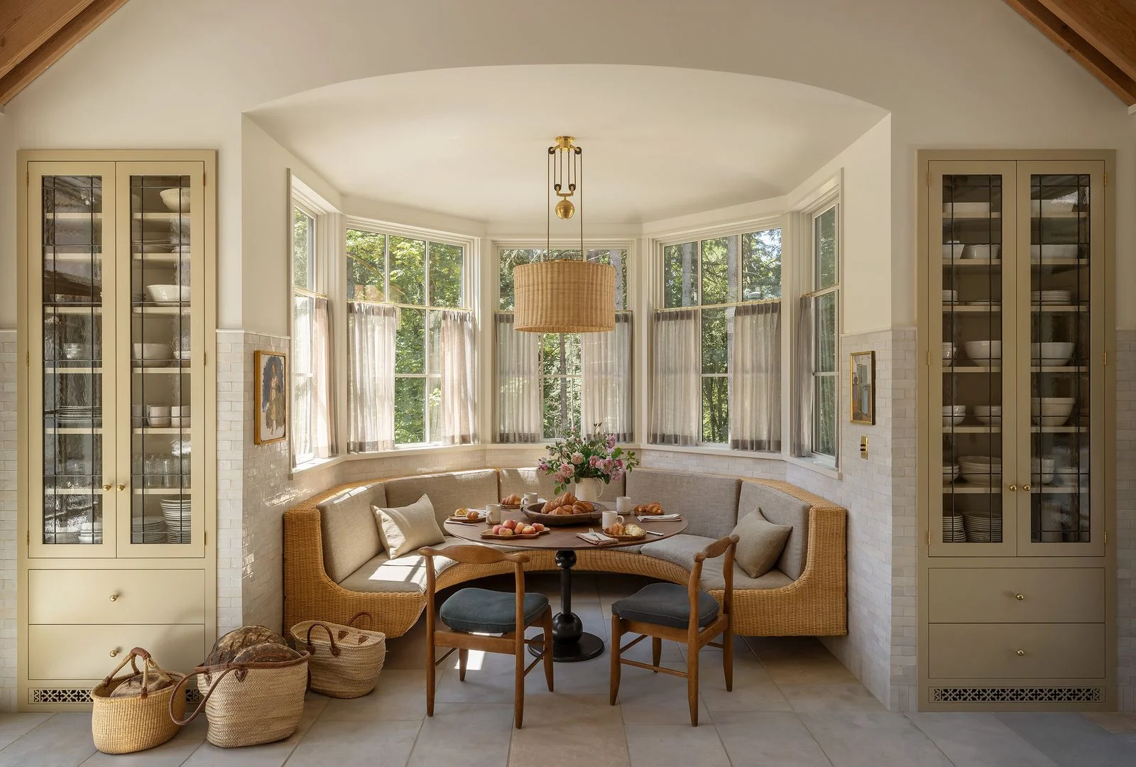 Image may contain Window Bay Window Chair Furniture Lamp Bread Food and Table