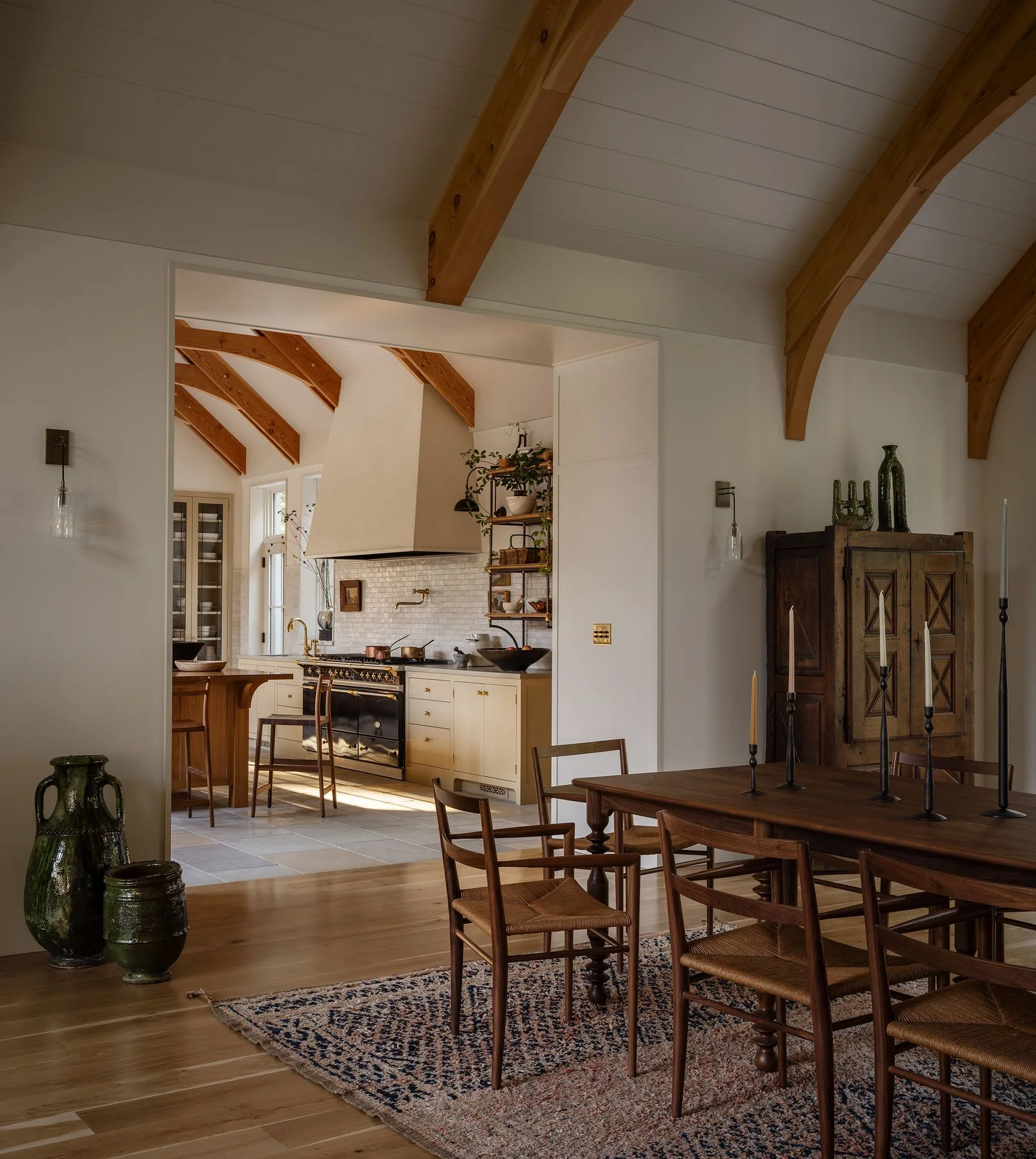 Image may contain Architecture Building Dining Room Dining Table Furniture Indoors Room Table and Interior Design