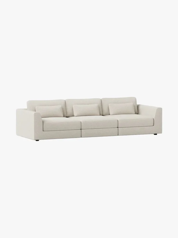 3-seater white sofa.