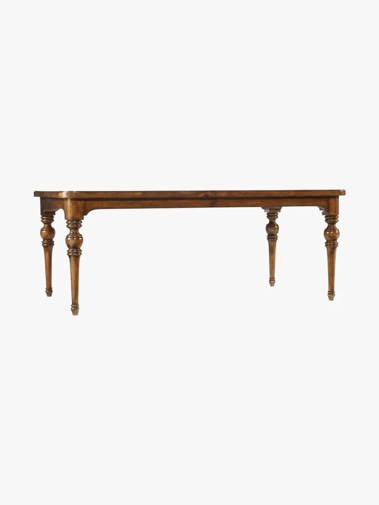 Image may contain: Furniture, Table, Bench, Dining Table, Coffee Table, and Desk