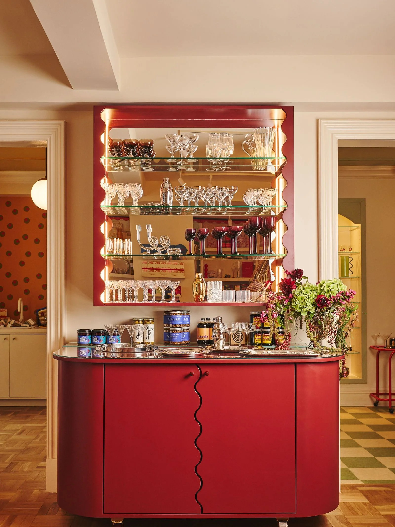 Image may contain Indoors Interior Design Cabinet Furniture Shelf and Kitchen