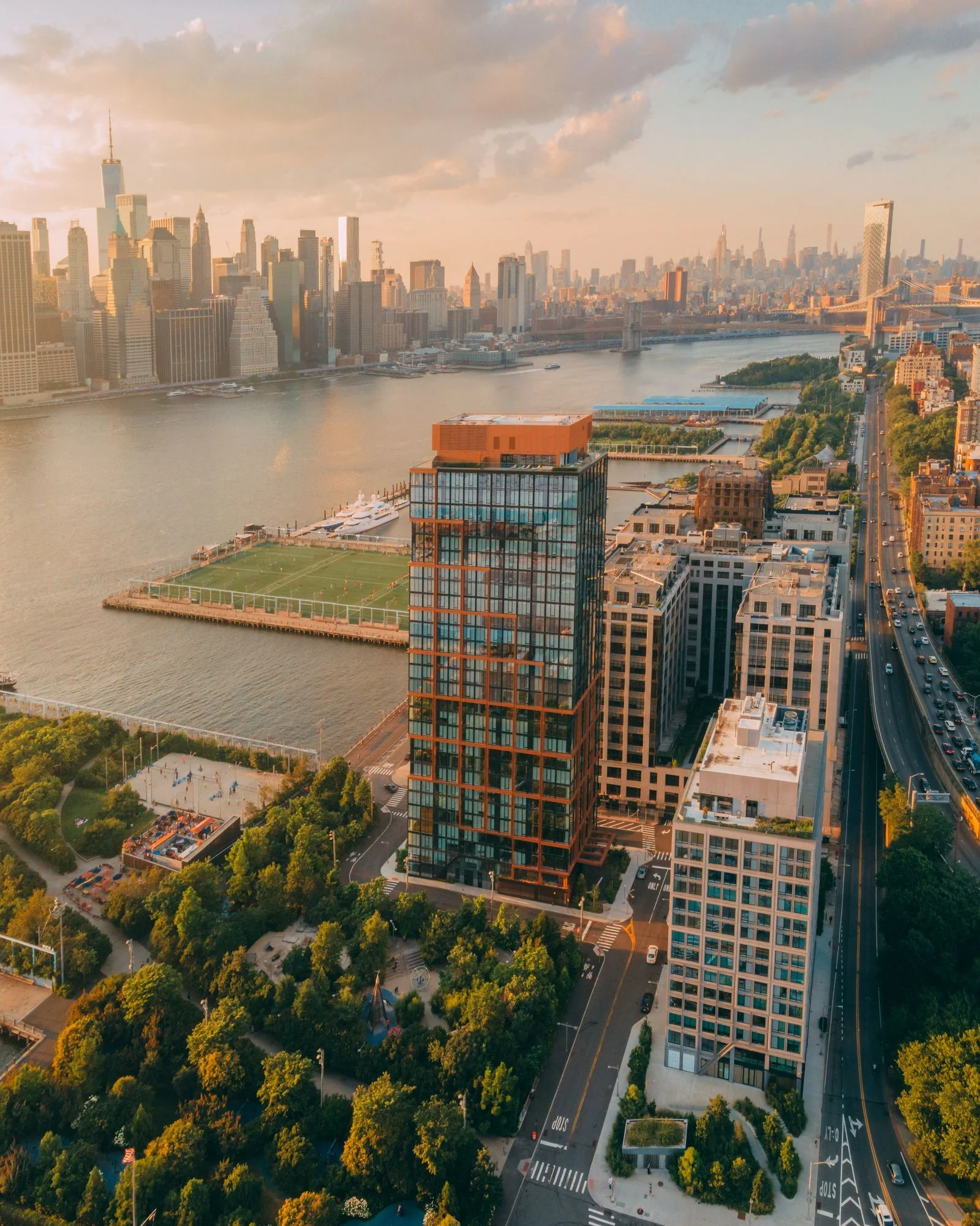 Image may contain Architecture Building Cityscape Urban City Outdoors Aerial View Boat Transportation and Vehicle