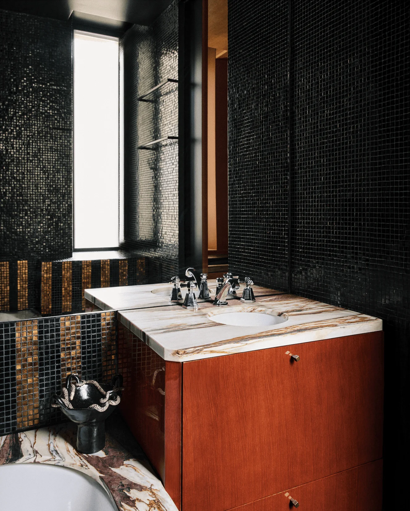 Image may contain Indoors Interior Design Sink and Sink Faucet